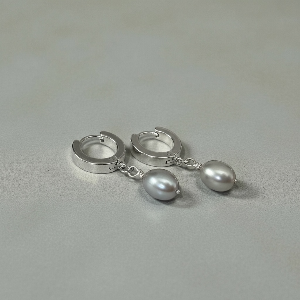 Hoop Pearl Earrings