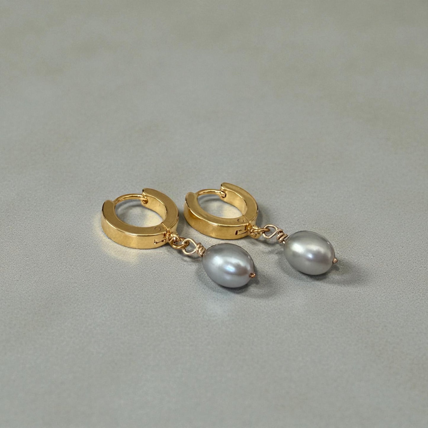 Hoop Pearl Earrings