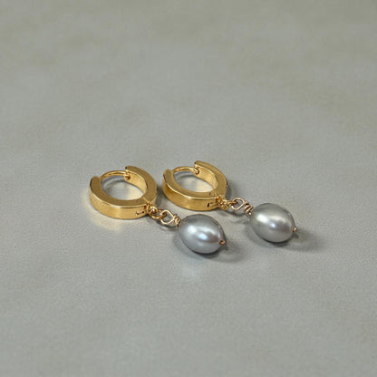 Hoop Pearl Earrings