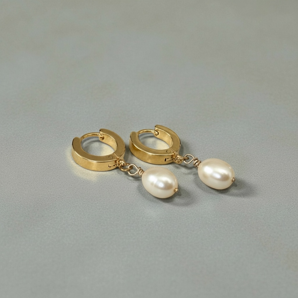 Hoop Pearl Earrings