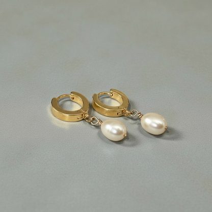 Hoop Pearl Earrings