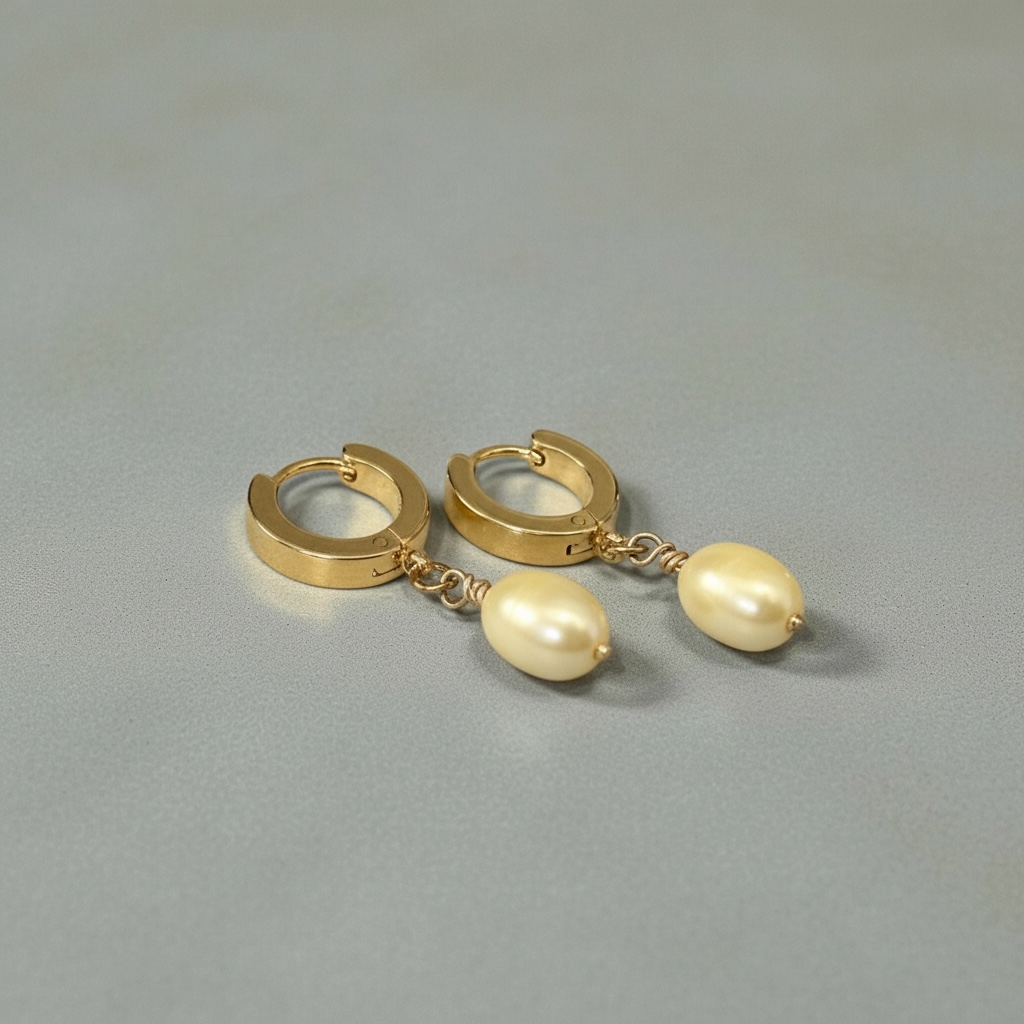 Hoop Pearl Earrings