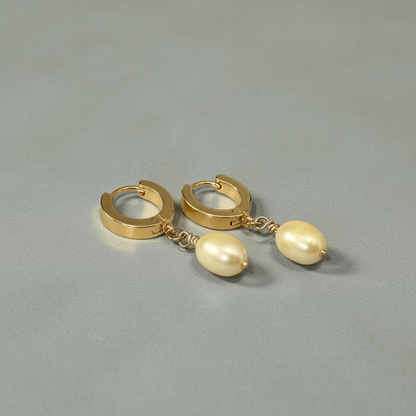 Hoop Pearl Earrings