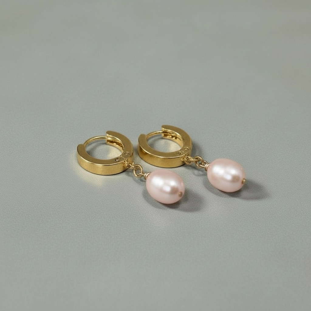 Hoop Pearl Earrings