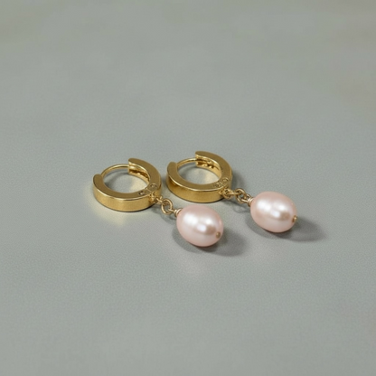 Hoop Pearl Earrings