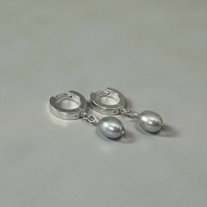 Hoop Pearl Earrings