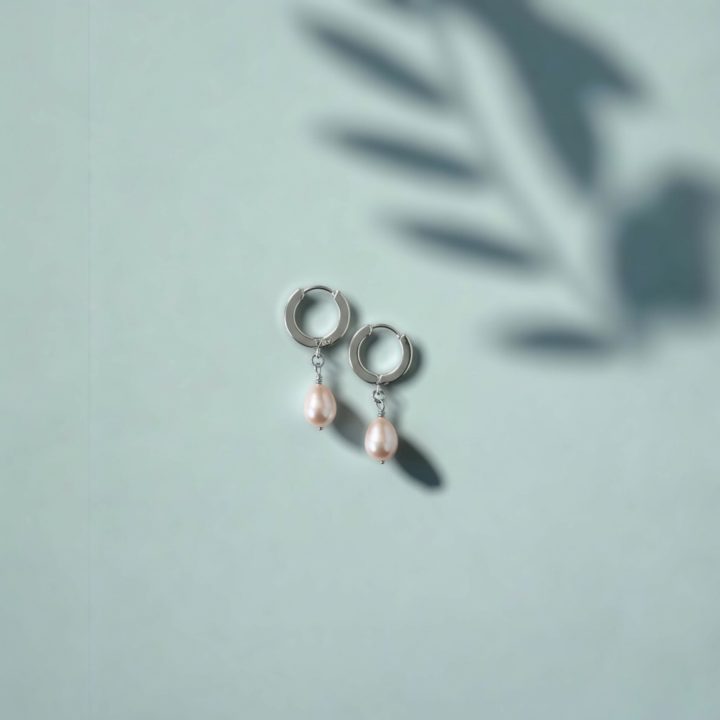 Hoop Pearl Earrings