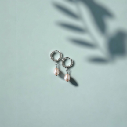 Hoop Pearl Earrings