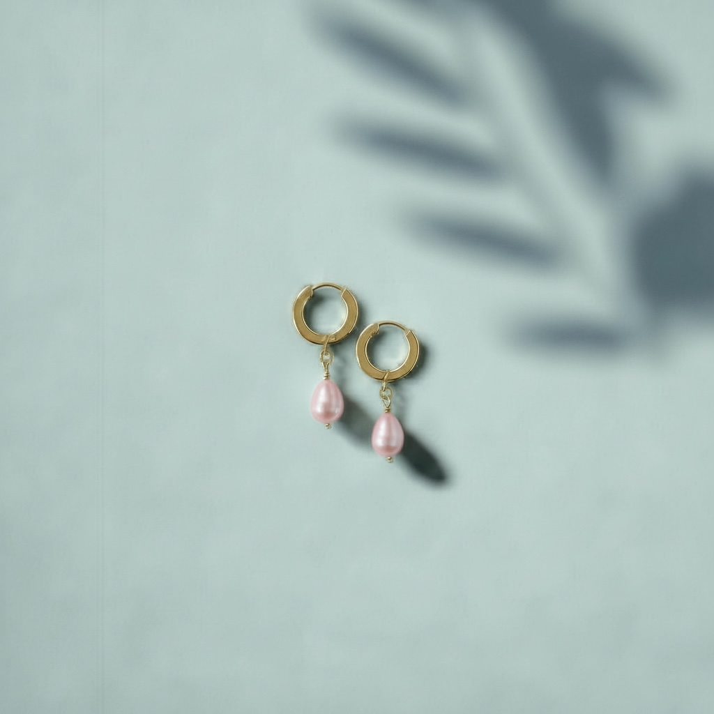 Hoop Pearl Earrings