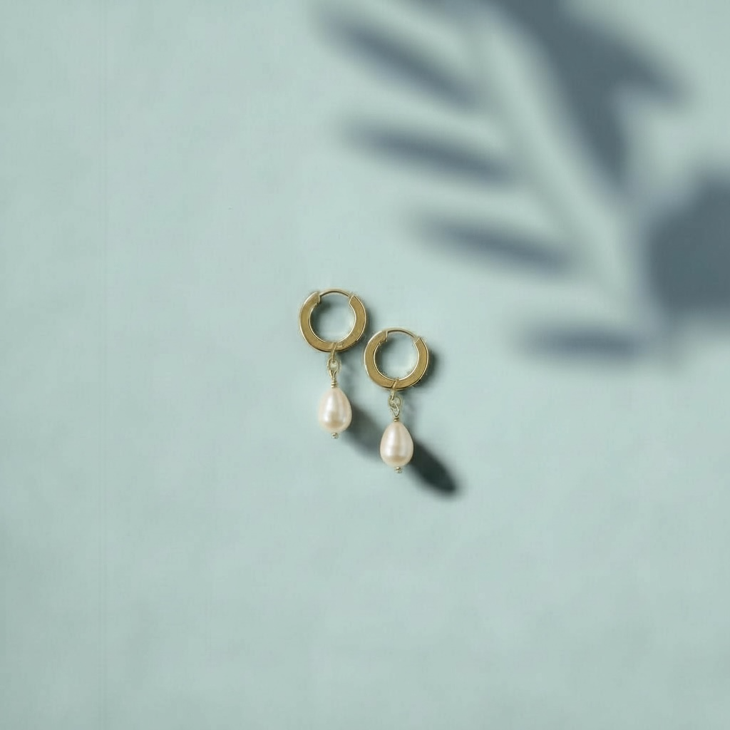 Hoop Pearl Earrings