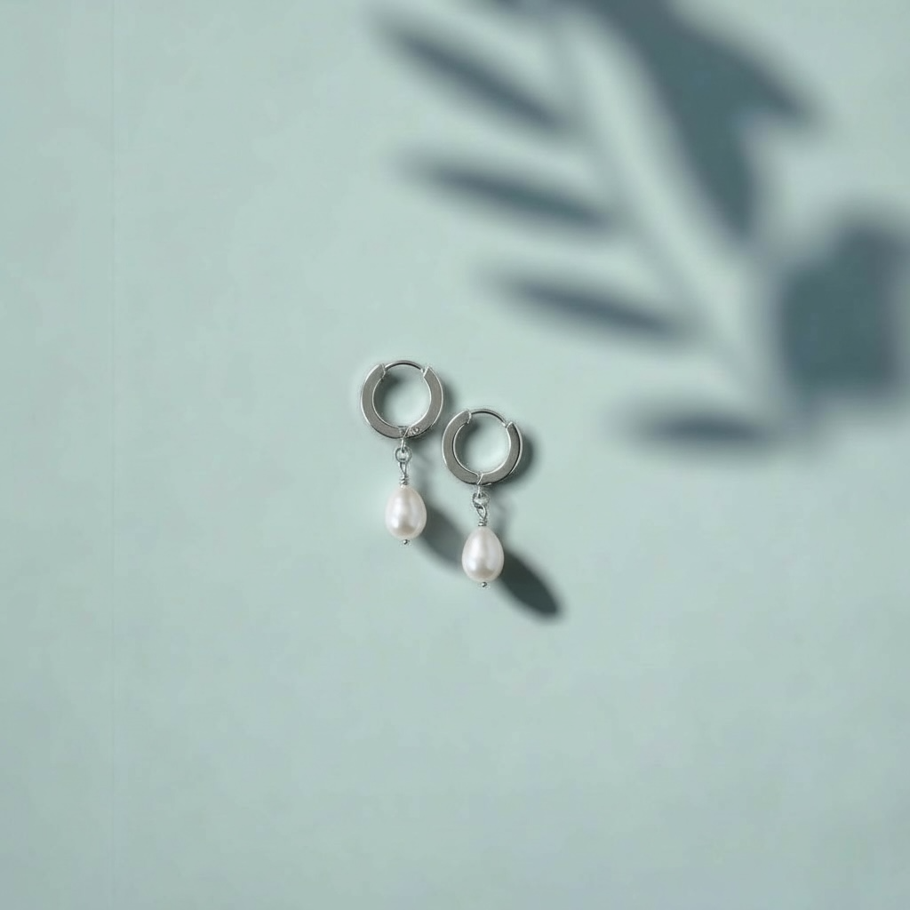Hoop Pearl Earrings
