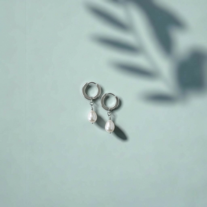 Hoop Pearl Earrings