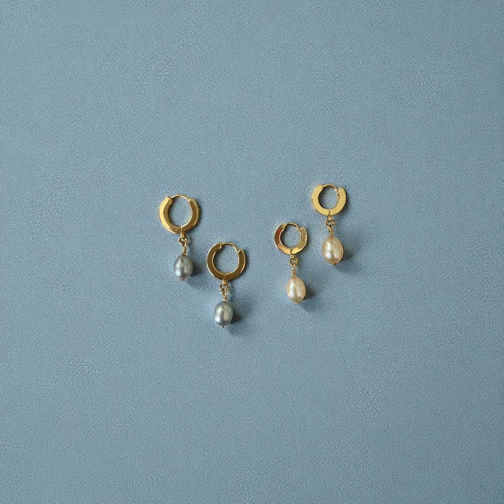 Hoop Pearl Earrings