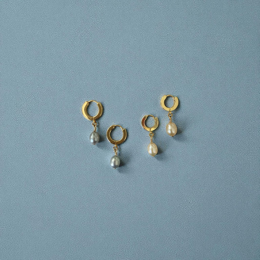 Hoop Pearl Earrings